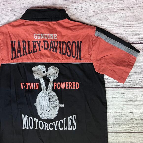 Harley Davidson Motorcycles Button Up Shop Shirt - Picture 4 of 7